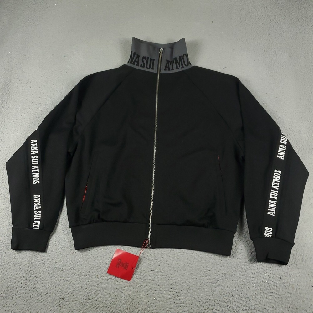 Atmos Jacket Mens Size Medium Black Full Zip Up Track Jacket Japan Sweatshirt